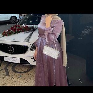 Elegant Purple Sparkly Long Dress